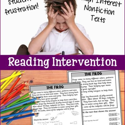 Nonfiction Reading Comprehension for Struggling Readers