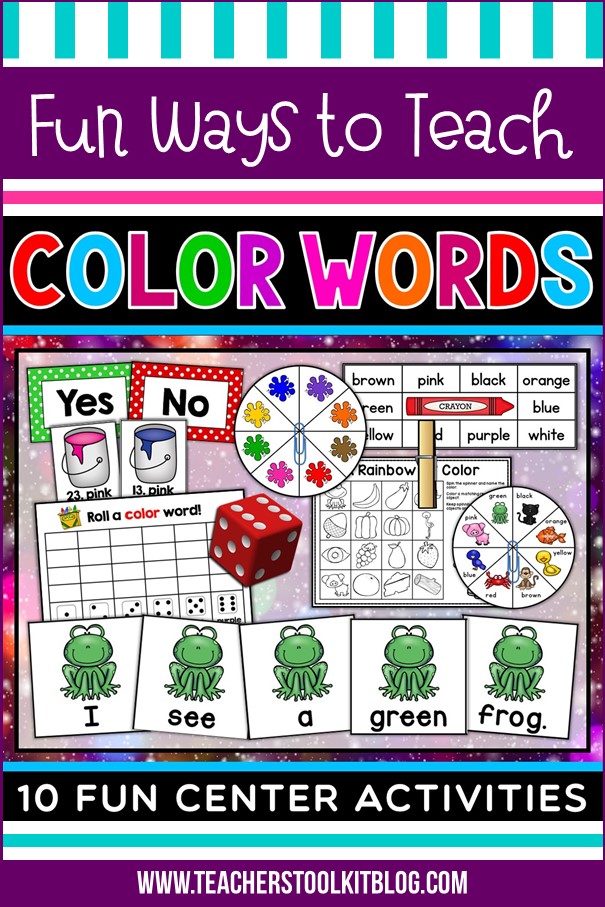 Image of color words classroom games and centers