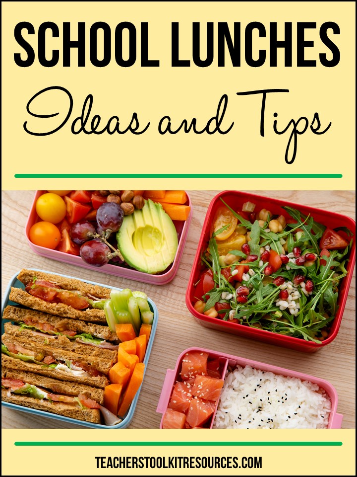 School Lunch Ideas and a FREEBIE! - Teachers Toolkit Blog