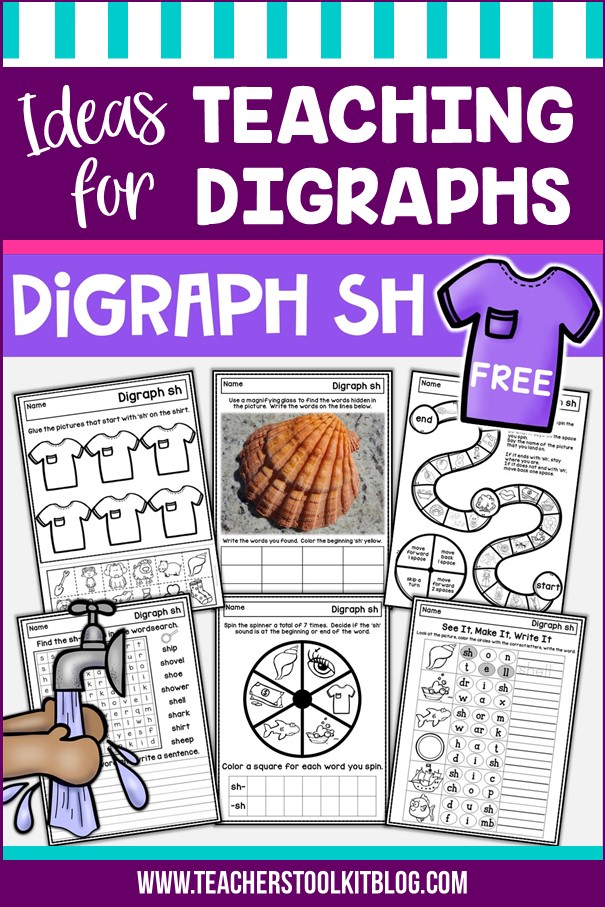 Image of a free digraph teaching resource with text "Ideas for Teaching Digraphs"