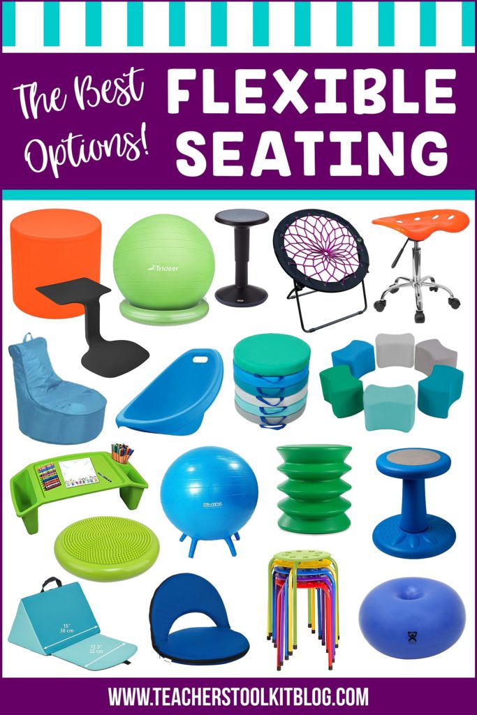 flexible seating options for a classroom