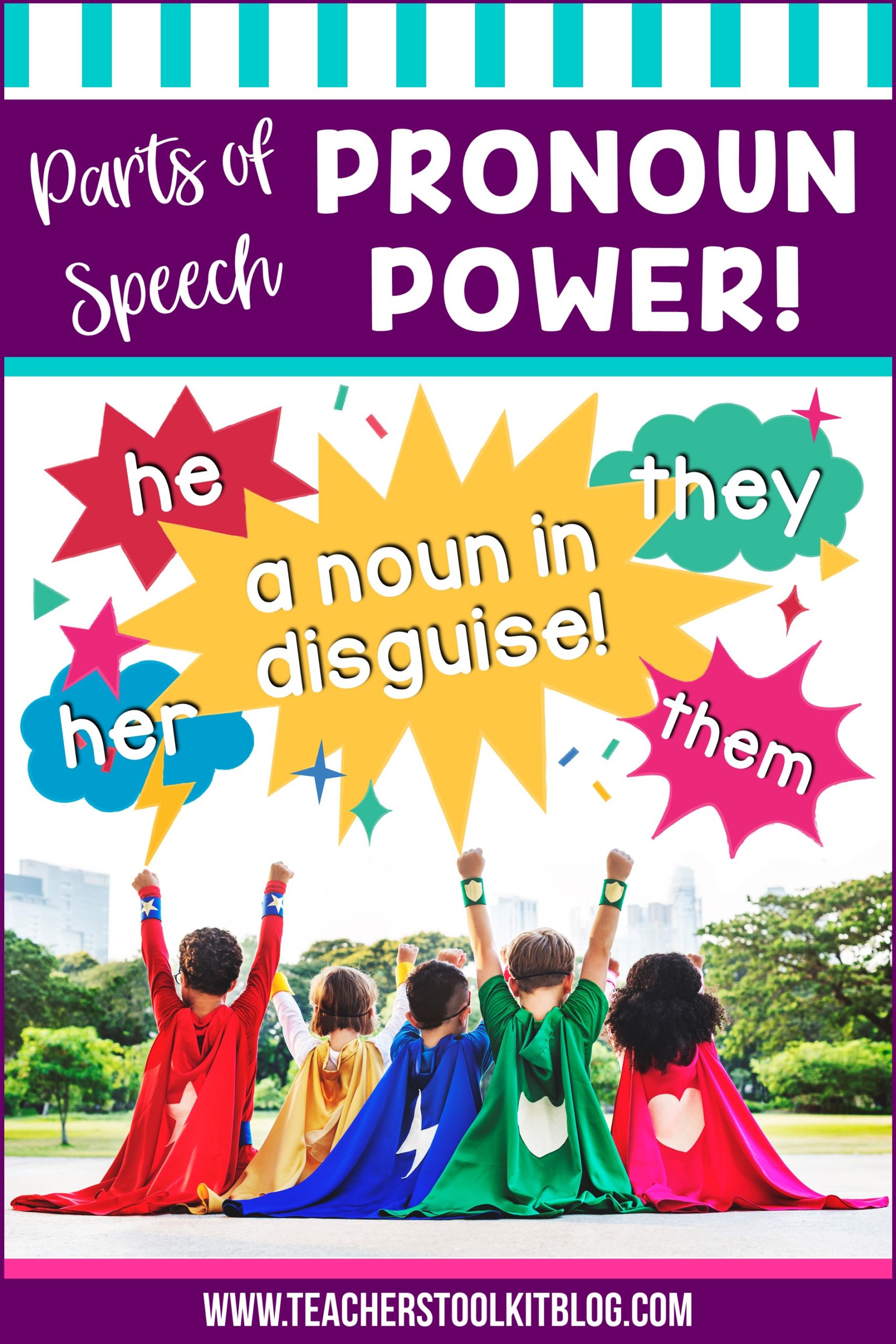 Teaching Parts of Speech Pronouns with fun games and activities