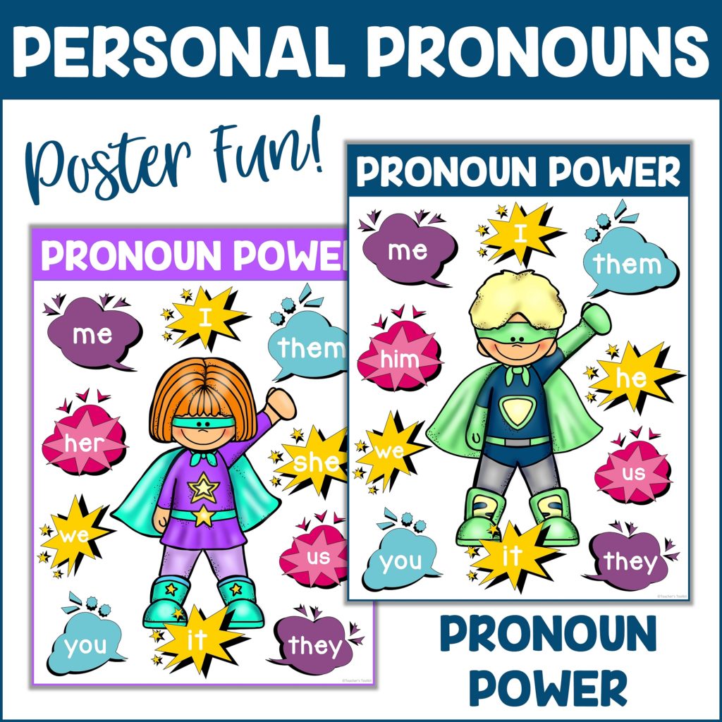 Free pronoun posters 