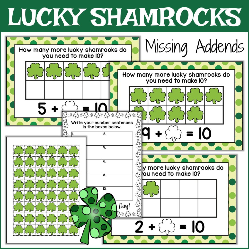 St. Patrick's Day Math activity for addition