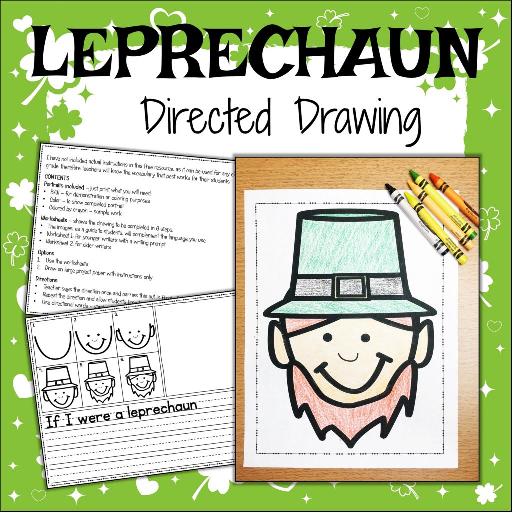 St. Patrick's Day Directed Drawing Activity