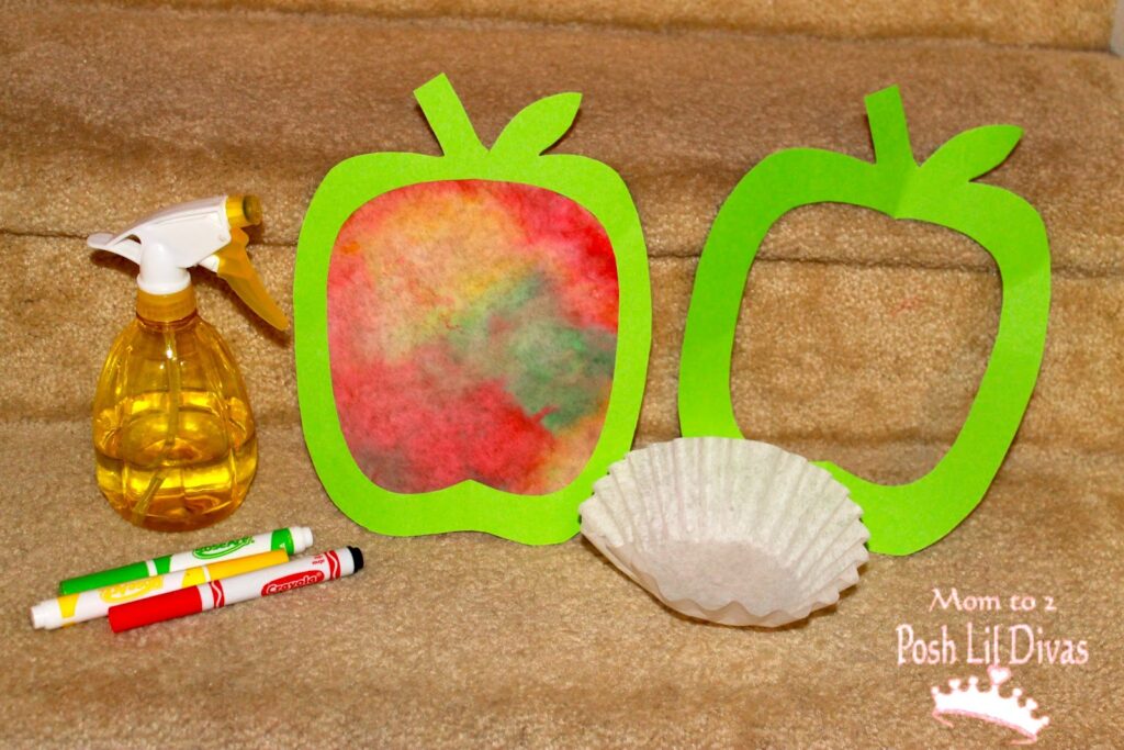 apple activities for fall teaching coffee filter apple