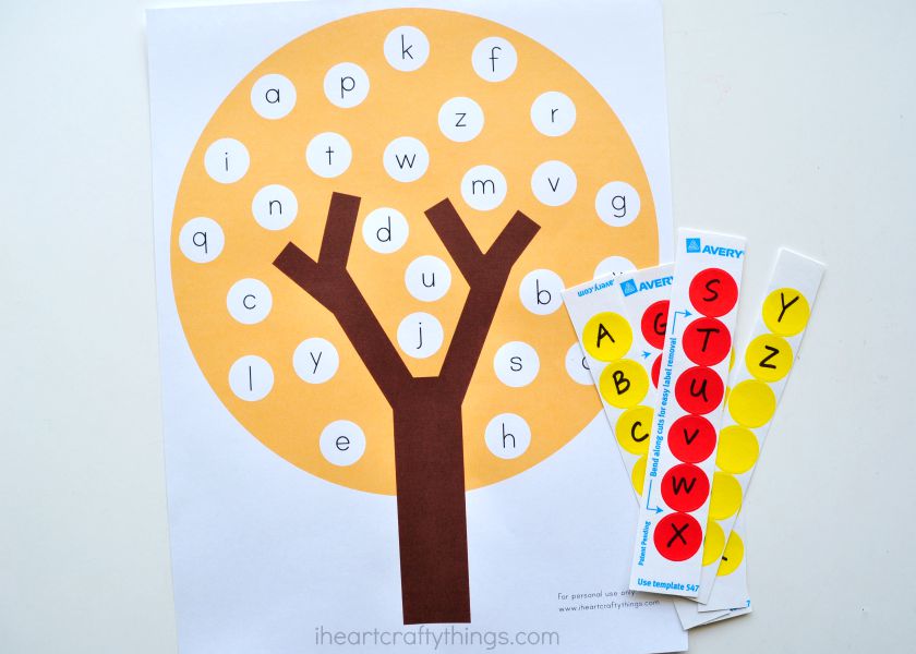 alphabet practice activities for fall fun fall tree letter match