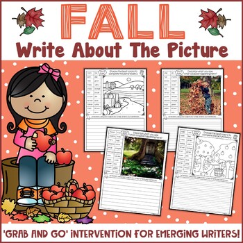 Image of cover page for Fall Write About the Picture activities.