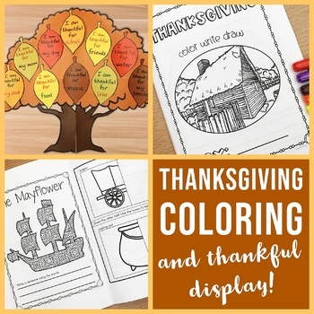 Image of cover page of Thanksgiving coloring and thankful display