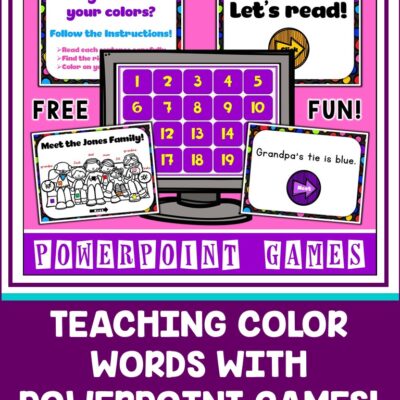 Teach Color Words with a Free Interactive PowerPoint Game!